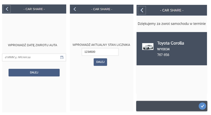 kroki procesu zwrotu samochodu
